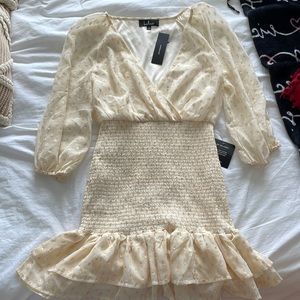 White and gold dress